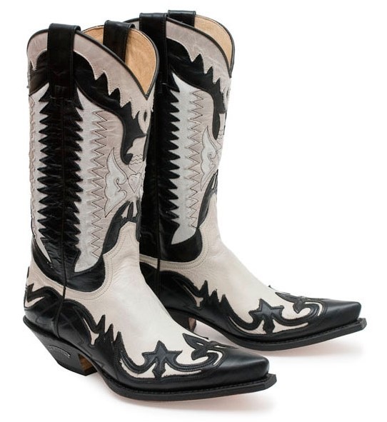 Sendra Boots 3840 Cuervo Laca Negro / Hielo